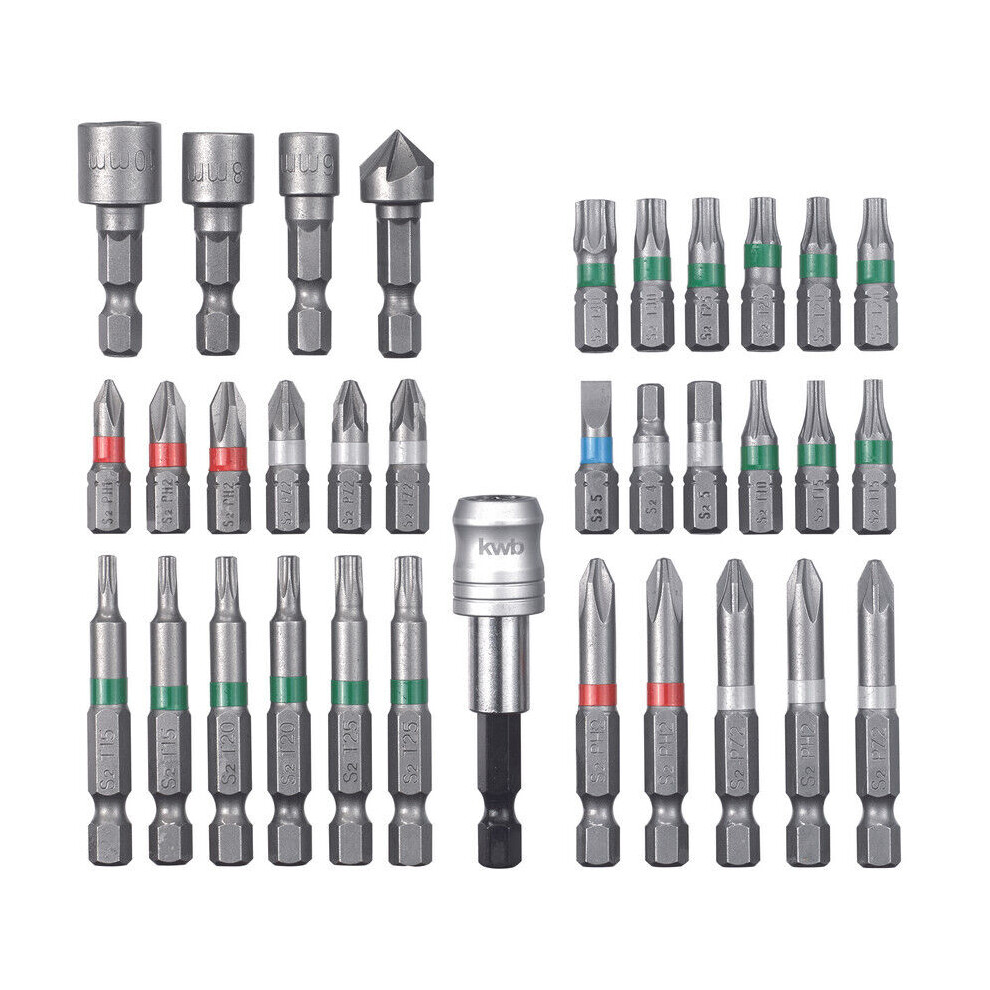 Einhell Universal Drill Bit Set W/ Case For 1/4 Inch Hexagon Socket Kwb 34Pc