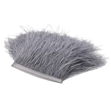 (T14) Ostrich Feathers Trim Fringe For Party Wedding Dress Sewing Crafts 2 Yards, Feather Cloth Edge Feathers Trim Fringe For