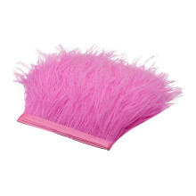 (T13) Ostrich Feathers Trim Fringe For Party Wedding Dress Sewing Crafts 2 Yards, Feather Cloth Edge Feathers Trim Fringe For