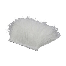 (T15) Ostrich Feathers Trim Fringe For Party Wedding Dress Sewing Crafts 2 Yards, Feather Cloth Edge Feathers Trim Fringe For