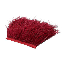 (T17) Ostrich Feathers Trim Fringe For Party Wedding Dress Sewing Crafts 2 Yards, Feather Cloth Edge Feathers Trim Fringe For