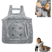 Cat Apron Carrier with Holes, Pet Carrier Sleeping Bag, Small Dog Cat Carrier Pouch with Pocket Hands Free