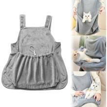 Cat Carrier Apron Adjustable Pet Carrier Sling Plush Pet Carry Apron Pet Carrier Sleeping Bag