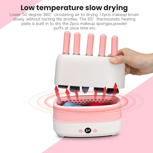 Makeup Brush Dryer Machine,Can Drying 12pcs Makeup Brushes or 2pcs Sponges,Powder Puff 1