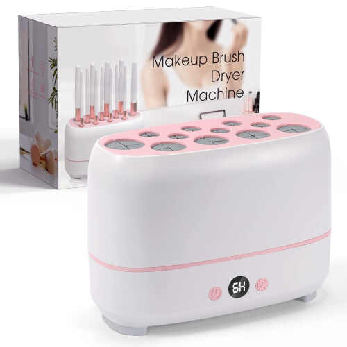 Makeup Brush Dryer Machine,Can Drying 12pcs Makeup Brushes or 2pcs Sponges,Powder Puff