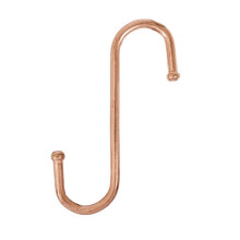 (100 mm (Ball End),Pack 5, Chrome Plated) S Hooks Hanging Kitchen Meat Pan Utensil Clothes Hanger Zinc, Brass or Copper