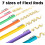 47pcs 7" Hair Rollers Curlers,Bendy Foam Curler Rollers Flexi Curling 5