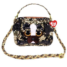 Ty Unisex_Child Sac ? bandouli?re Peluche Sequins 20cm-Brutus Le Chien Shoulder Bag, Multi, One Size