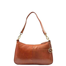 Womens Classic Leather Shoulder Cross Body Bag ATHENS (Cognac)