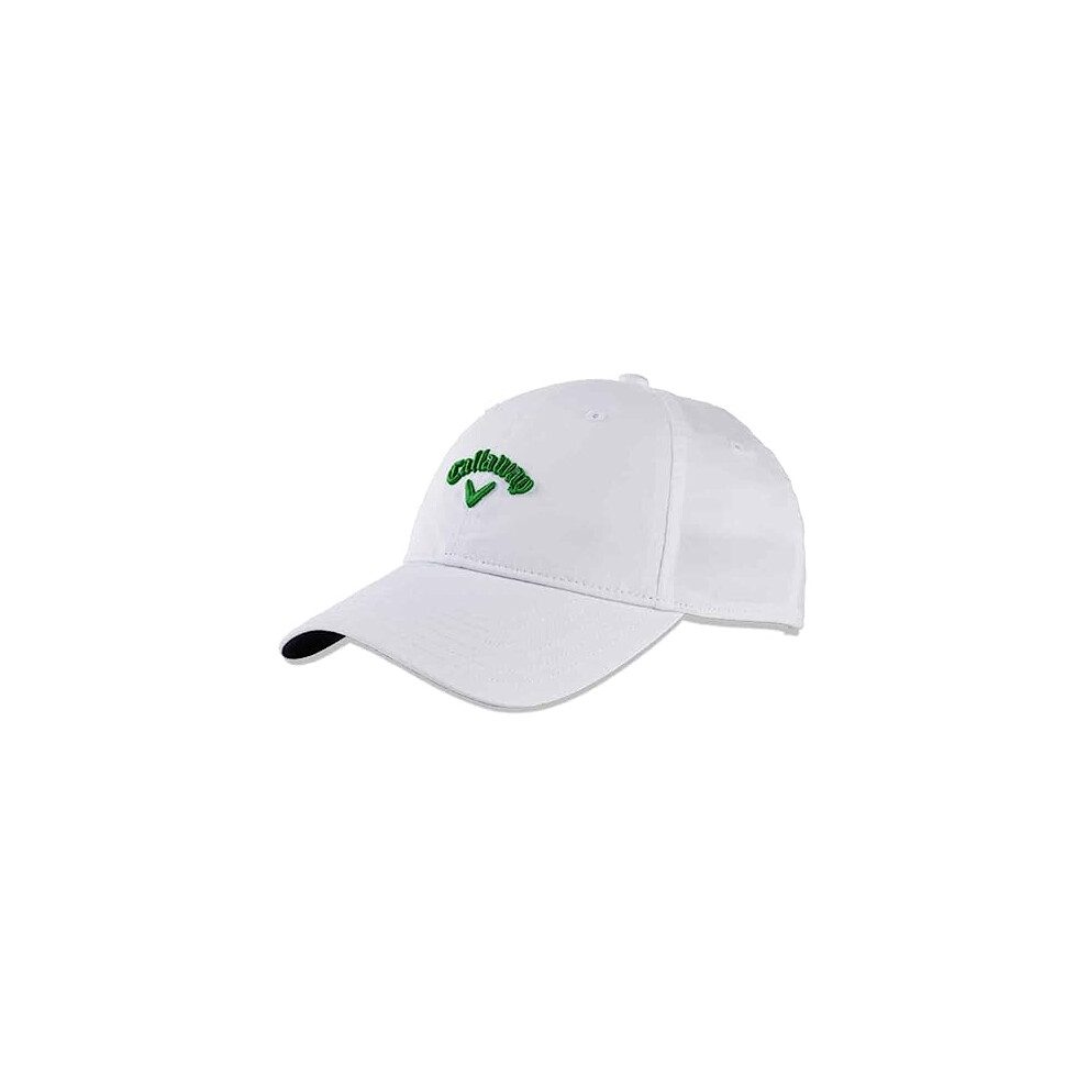 Callaway Heritage Twill Hat, White/Kelly Green, One Size