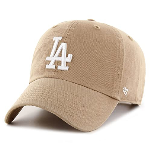 '47 Brand Strapback Cap - CLEAN UP Los Angeles Dodgers khaki on OnBuy