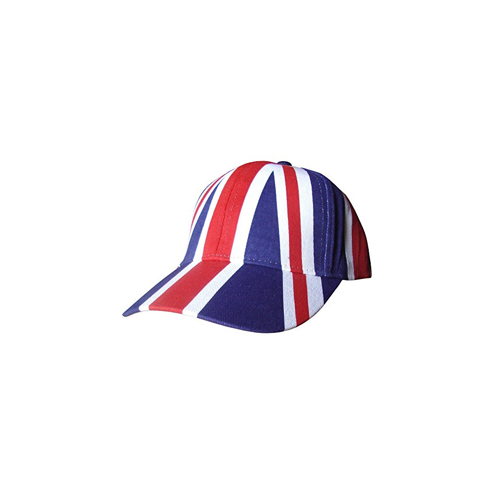 Teddyt's Adults Unisex Great Britain Union Jack Flag Summer Baseball Cap Red/White