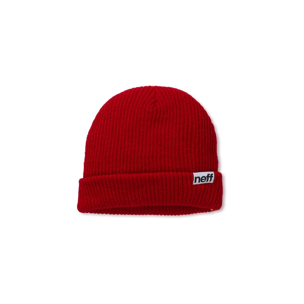 Neff Fold Beanie Hat - Red, One Size