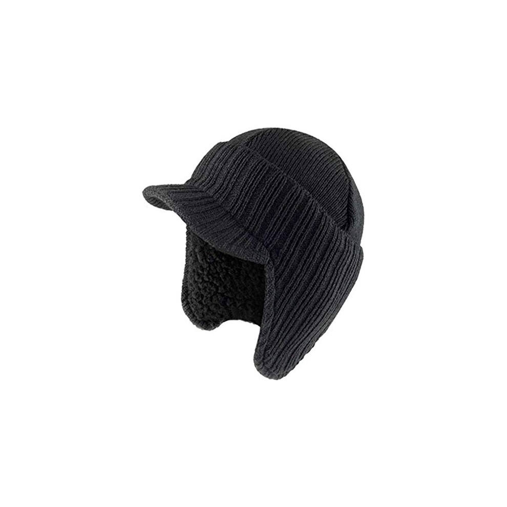 Rockjock Peaked Beanie Hat Black 5055928615237