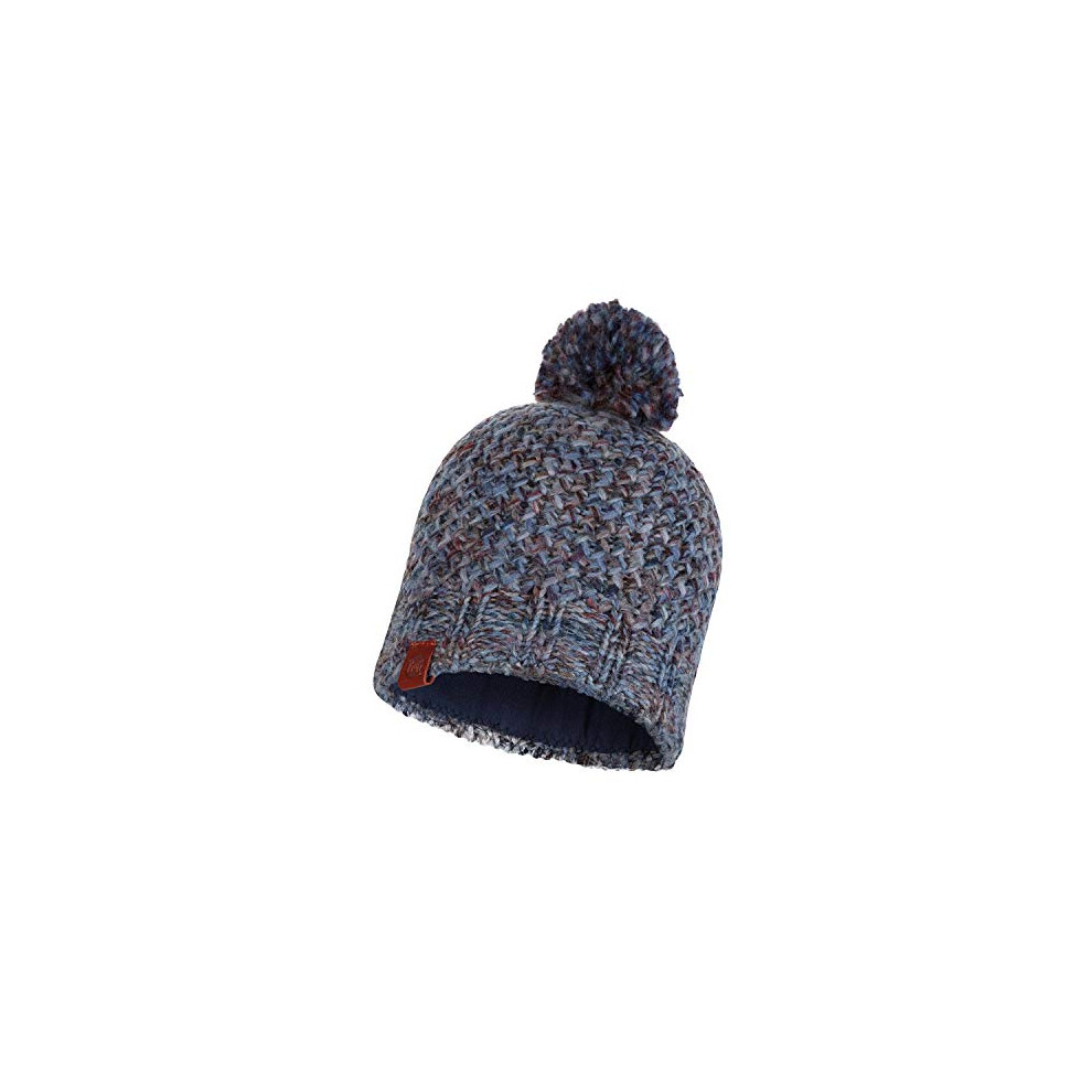 Buff Cayro Unisex Margo Knitted And Band Polar Fleece Hat, One Size Uk Blue