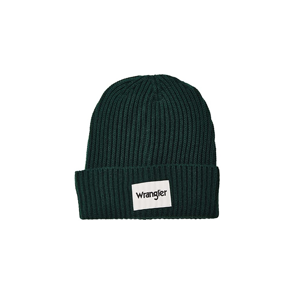 Wrangler Men's Rib Beanie Hat, Black, One Size