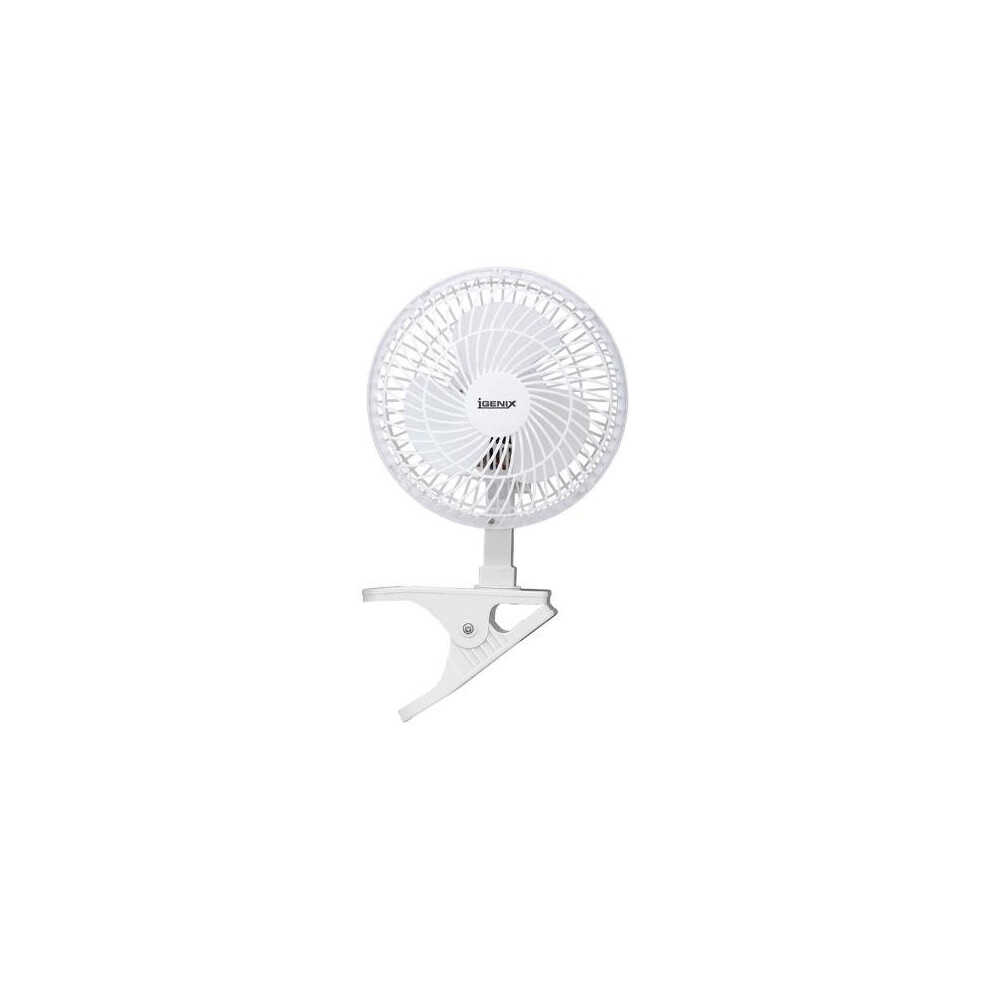 Igenix Clip Fan, 6-Inch, White