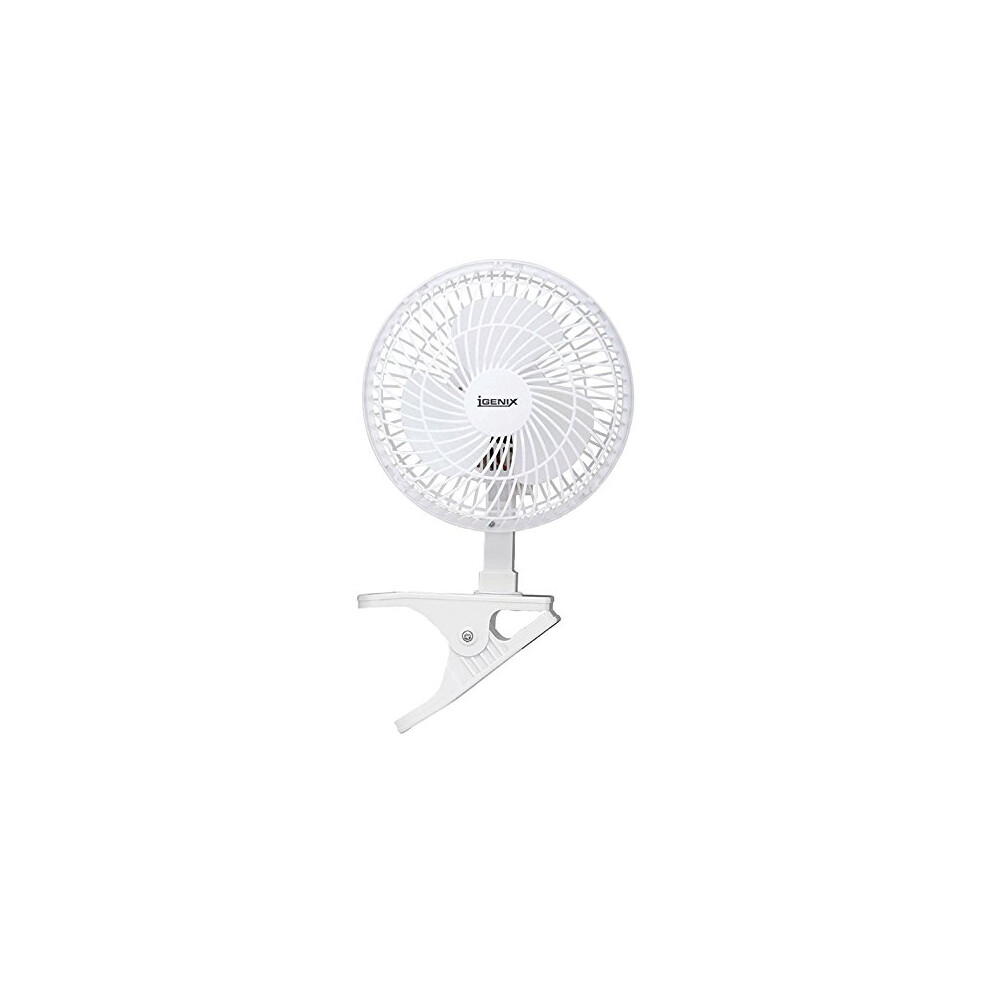 Igenix DF0006 Clip on Desk Fan, 6 Inch, 2 Speed, Quiet Operation, Ideal for Home and Office Use, Portable Clip Fan, Adjustable Tilt Angle, Mesh Grill,