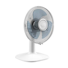 Rowenta Essential+ VU2330, 12 Inch Oscillating Table Fan for Home and Office, 3 Speed Settings, 46dBA, White