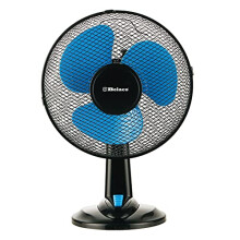 Belaco 12inch Blue Table Fan Desk Fan with 3 Speed Oscillating cooling fan Stand Fan floor fan Low Noise Strong Resistant Base high protective mesh