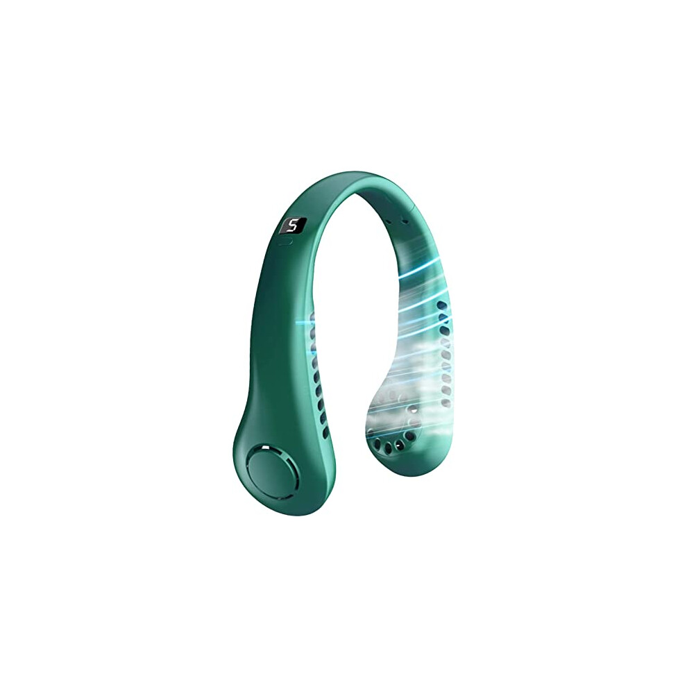 Neck Fan, Portable Neck Fan Rechargeable Personal Fan, 3000Mah Usb Wearable Hands Free Fan, 4+1 Speeds Cooling Fans, Leafless Hanging Bladeless Mini 721383785260
