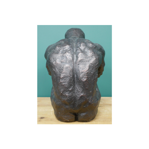 Large Artistic Posed Sitting Man Sculpture | Resin 1