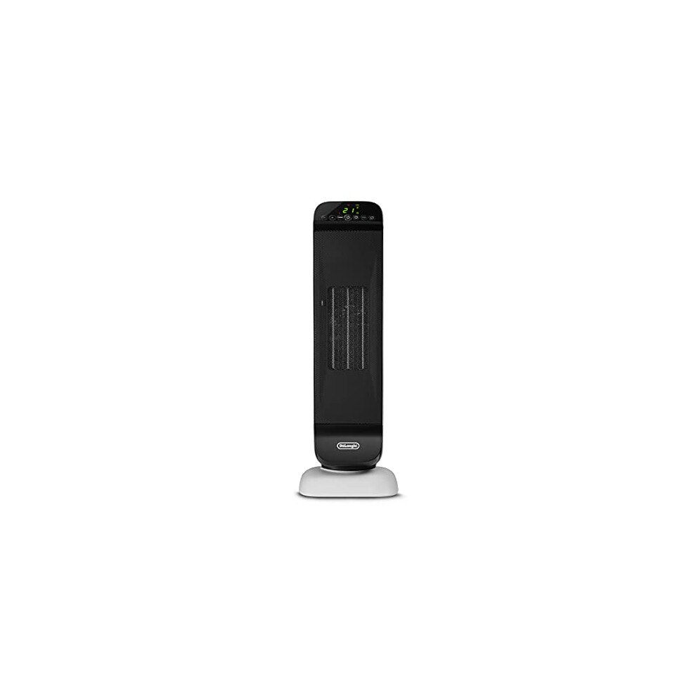 De'longhi Ceramic Tower Fan Heater With 2 Power Levels, Remote Control, 24H Timer, Eco Function, Safety Thermostat, Rear Handle, 2000W, Hfx25s20