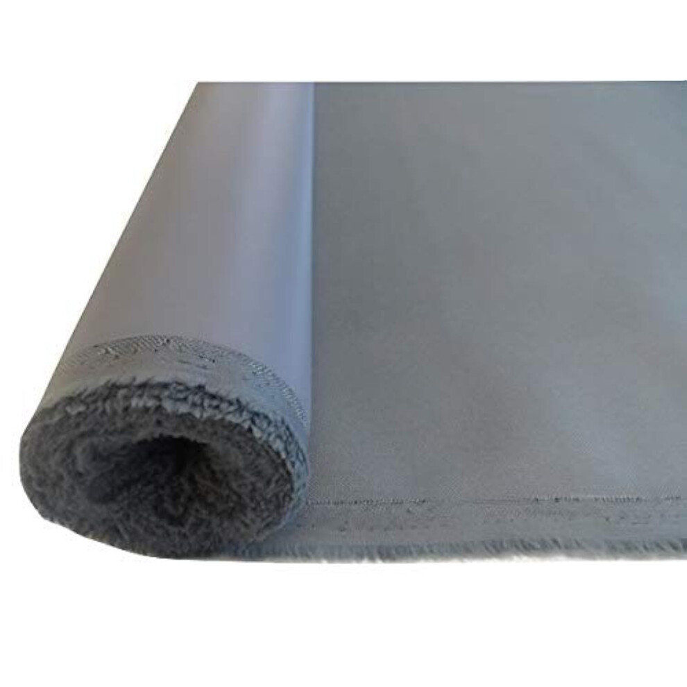 Waterproof Heavy Duty 600 Denier Polyester Canvas Fabric - Grey - PER METRE (Grey)