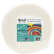 Bosal Katahdin Batting On-A-Roll, Summer 3 oz, 2-1/2 inch by 25 Yards, 100% Organic Cotton (3 Rolls),Off-White (3)