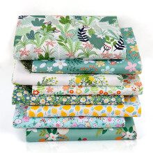 KESTAR 8 Pcs 20" x 20" Fabric, 100% Cotton Fat Quarters Fabric Bundles, Floral Pattern Quilting Cotton Fabric Squares Bundles for Patchwork Sewing