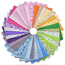 50 Pieces Floral Cotton Patchwork Fabric 20x20cm Squares Cotton Bundle Cloths for Sewing Quilting DIY Handmade Fabric Scrapbooking Arts Crafts(Random