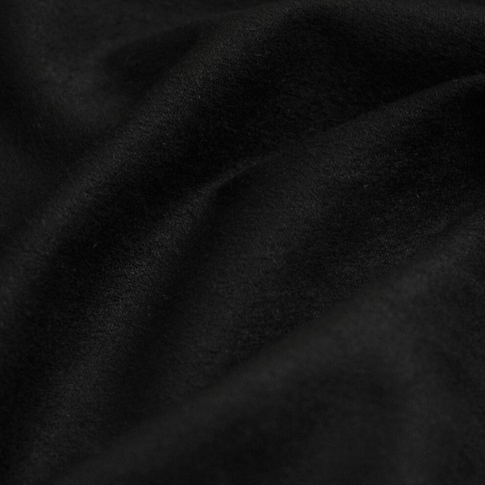 Fabric Fabric Alcantara-Style Black Faux Suede Fabric - 150Cm Wide, 290Gsm, 0.8Mm, Polyester-Spandex, For Car Interiors & Camper Van Fit-Outs, Sold Per Metre