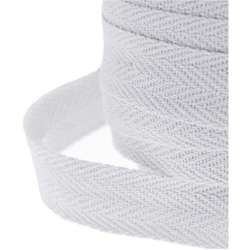 WAREHOUSESHOP Herringbone Tape, Cotton, White, 50 Meter (25mm) 2
