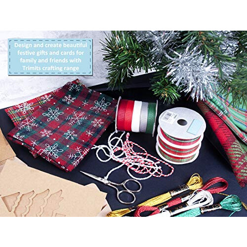 Trimits Tartan Craft Fabric Fat Quarter Bundle, Polyester, 54 x 45cm 2