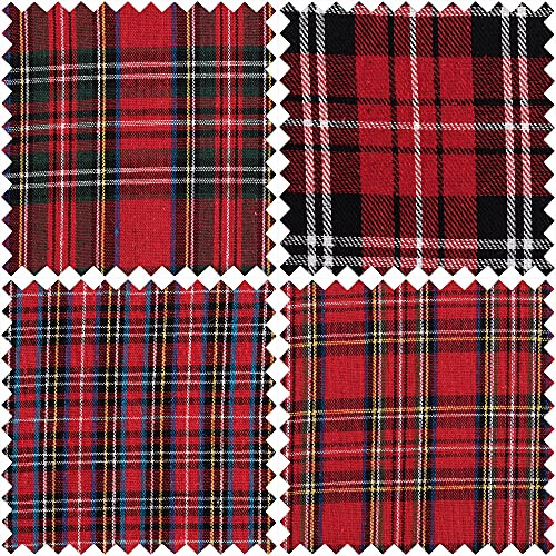 Trimits Tartan Craft Fabric Fat Quarter Bundle, Polyester, 54 x 45cm 1