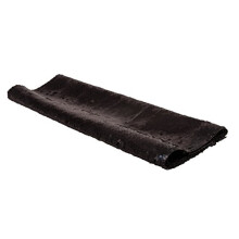Cupom de tecido de lantejoulas reversível - Preto / Prata - 42 x 32 cm