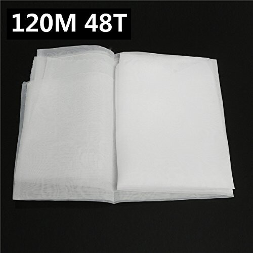 FEVERWORK 120M 48T Polyester Silk Screen Printing Mesh Fabric Sheet 1