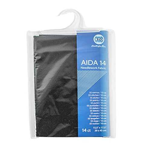 Mouldmaster Aida 14 Count Black, 39cm x 45cm