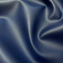 Heavy Feel Grain Faux Leather Leatherette Vinyl PVC Upholstery Sofa Vehicle Car Restoration Material Fabric - Navy Blue - 5 Metres