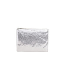 Ted Baker Snaksi Snake Detail Large Pouch, Silver