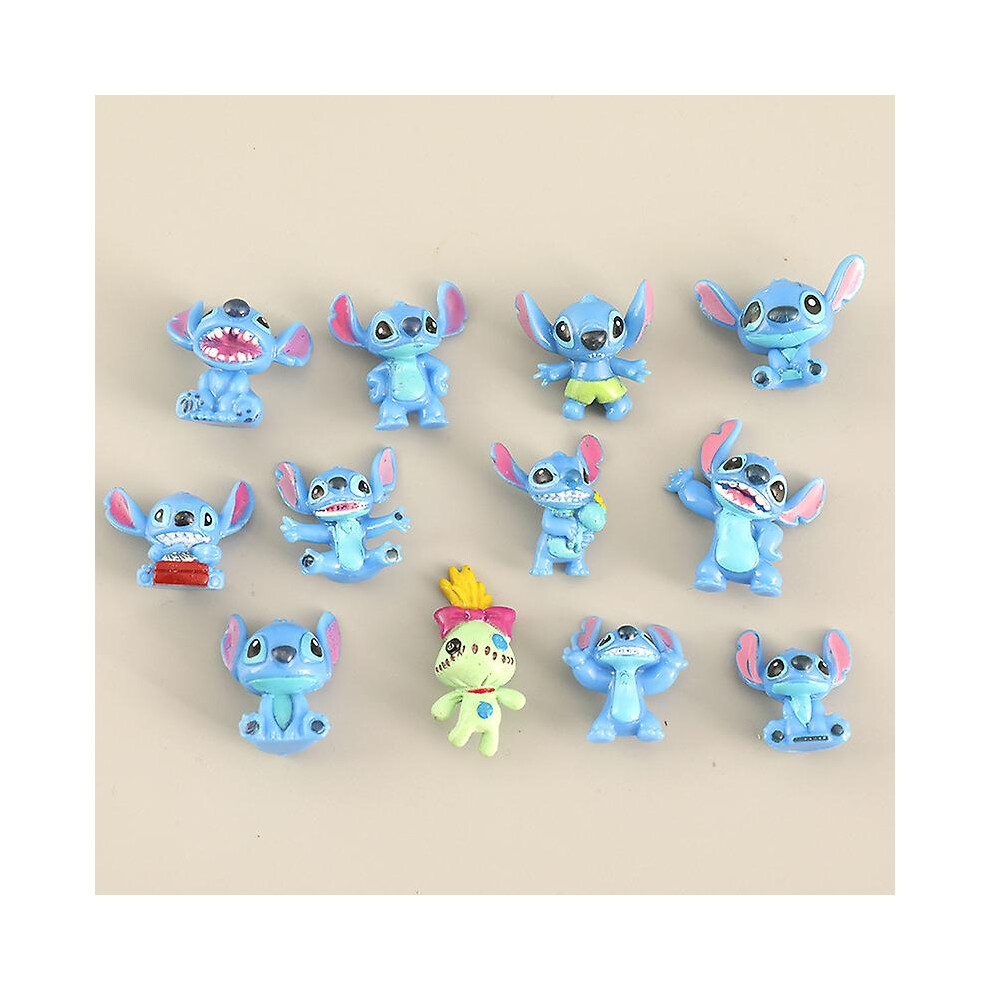 12pcs/set Stitch Doll Pvc Action Figure Collection Lilo