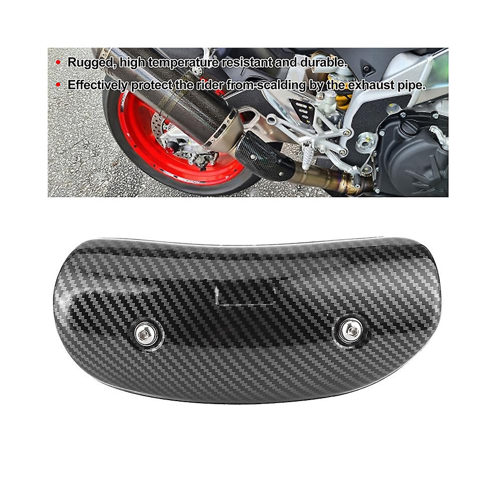 Motorcycle Exhaust Middle Pipe Heat Shield Guards Cover Universal Carbon Fiber Exhaust Pipe Heat Protective Exterior Decoration 7669442728212