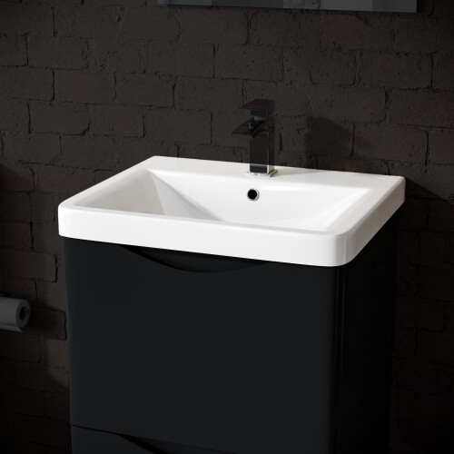 NES Home Nes Home Merton 500mm Cloakroom Countertop Rectangular Basin White 1 Tap Hole 1
