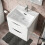 NES Home 500mm White Wall Hung Basin Vanity Unit 2 Drawer Bathroom Storage Cabinet Gloss 4