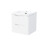 NES Home 500mm White Wall Hung Basin Vanity Unit 2 Drawer Bathroom Storage Cabinet Gloss 7