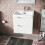 NES Home 500mm White Wall Hung Basin Vanity Unit 2 Drawer Bathroom Storage Cabinet Gloss 2