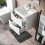 NES Home 500mm White Wall Hung Basin Vanity Unit 2 Drawer Bathroom Storage Cabinet Gloss 5