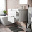 NES Home 500mm White Wall Hung Basin Vanity Unit 2 Drawer Bathroom Storage Cabinet Gloss 6