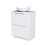 NES Home 600mm White Bathroom Freestanding Vanity Unit With Round Ceramic Basin | Merton 5