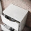 NES Home 600mm Gloss White 2 Drawer Work Top Freestanding Vanity Unit Bathroom | Merton 3